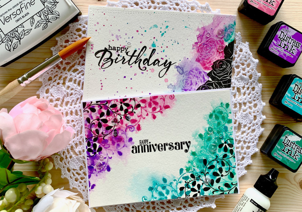 New blog post about Distress Ink Stamping And Reactivating And Creating An Elegant Card 