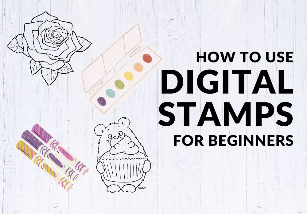 Blog post with a tutorial about how to use digital stamps for beginners. You learn about where to get them, how to download them and how to print them. You will also learn about the printers and card stock to use. This is part of my series - Cardmaking On A Budget