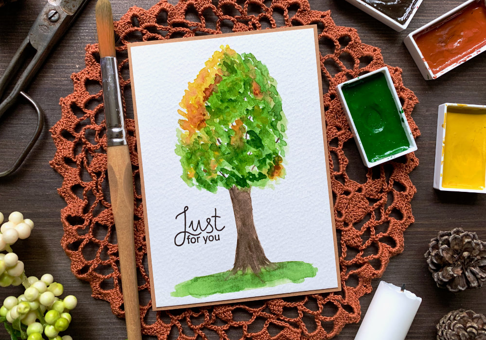Learn to paint a simple tree in autumnal colours using watercolours and create a beautiful handmade card. This painting is for beginners and those who are looking for simple watercolour and card making ideas on budget.