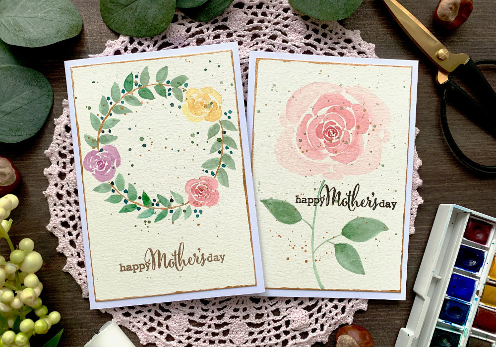 Very simple and basic watercolour rose and wreath painting perfect for beginners. Creating a handmade DIY card not only for Mother’s Day.