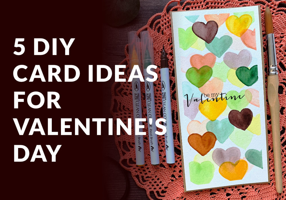 5 DIY Valentine's day card ideas. If you would like to make your own cards, completely from scratch for Valentine's day, here you can find five ideas that are very easy to make. 
