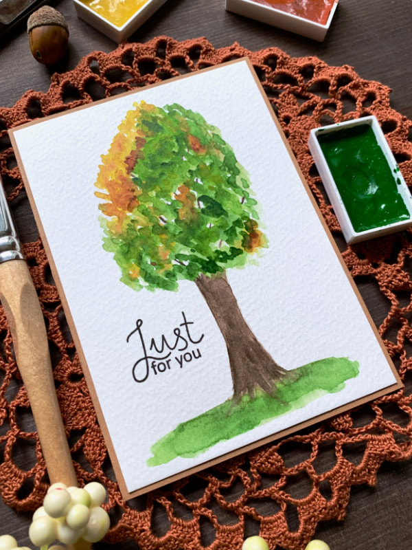 Learn to paint a simple tree in autumnal colours using watercolours and create a beautiful handmade card. This painting is for beginners and those who are looking for simple watercolour and card making ideas on budget. 