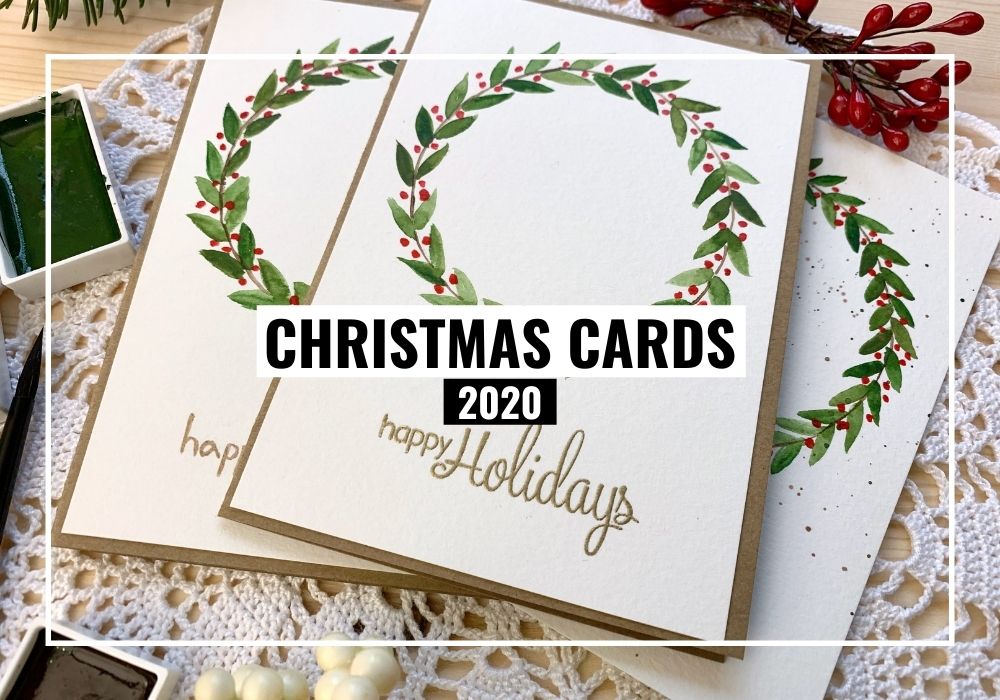 Make simple completely handmade cards for Christmas.