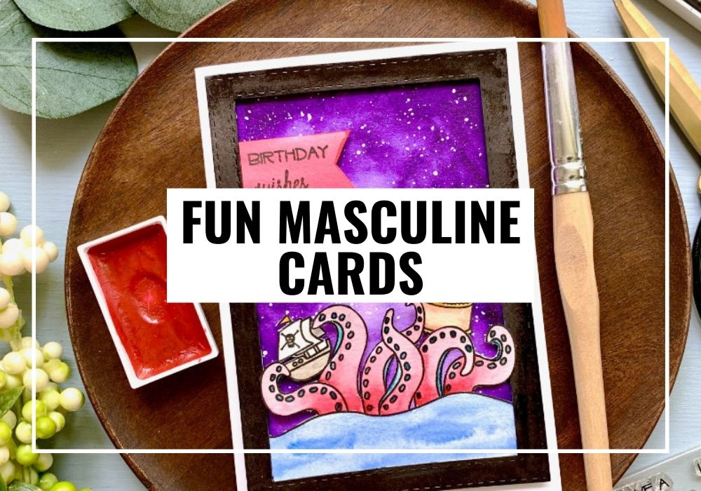 Do you have troubles with ideas for masculine cards? Here are few simple and fun ideas for cards for men, not only for Father's Day.