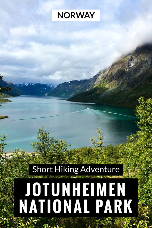 Jotunheimen National Park in Norway. Short hiking adventure between Gjendesheim to Memurubu cabin along the lake Gjende.