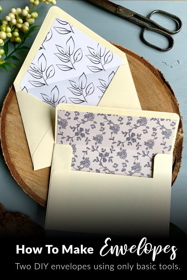 Learn how to make very simple envelopes for greeting cards using very basic products and decorate them with envelope liners.